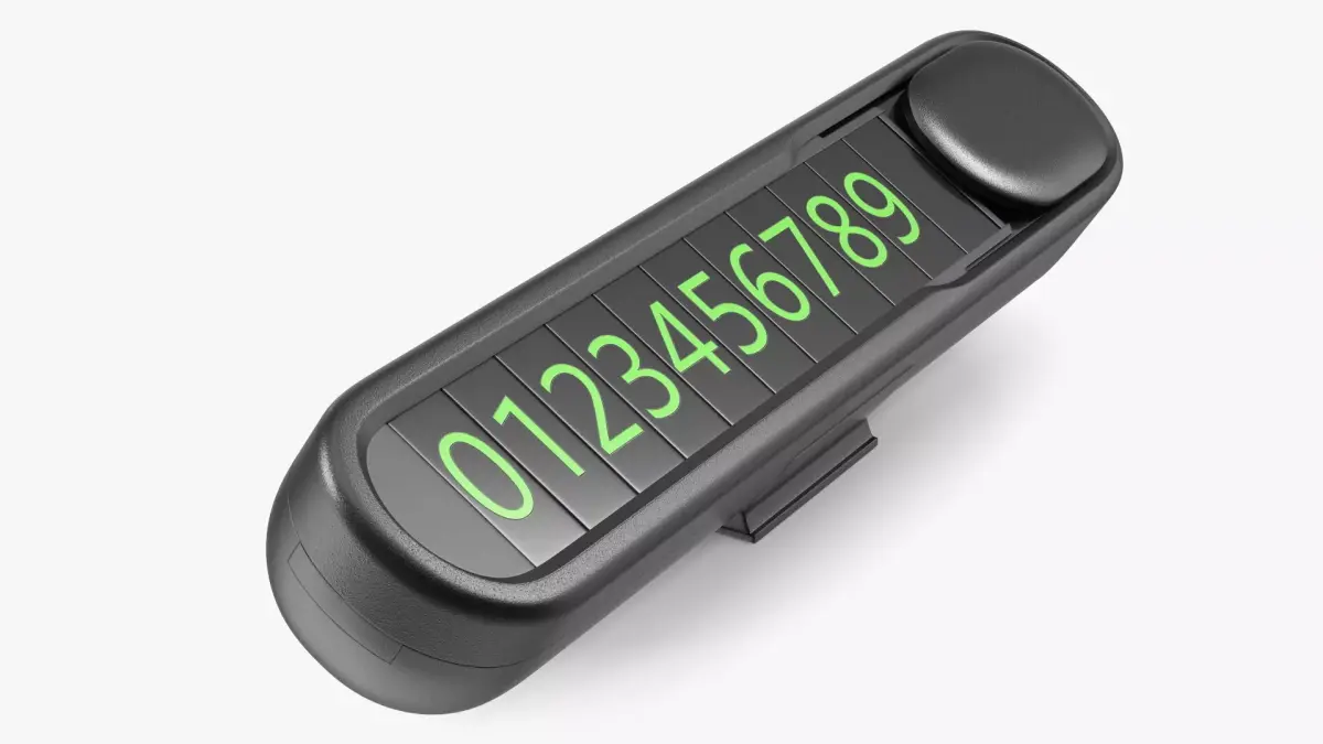 Car Parking Contact Number Sign Black 3D model