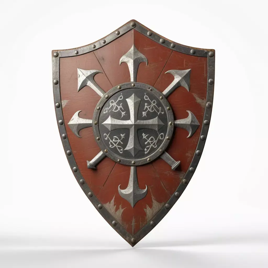 Fantasy Medieval Warrior Shield Game Ready 3D model