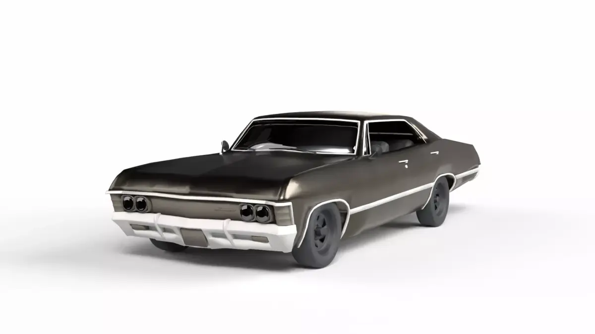 Retro Car Low-poly 3D model purchase