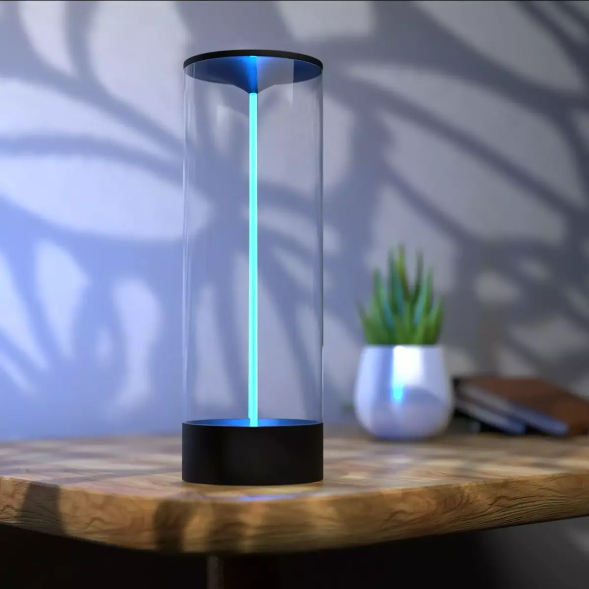 Futuristic LED Cylinder Desk Lamp 3D Model 3D model