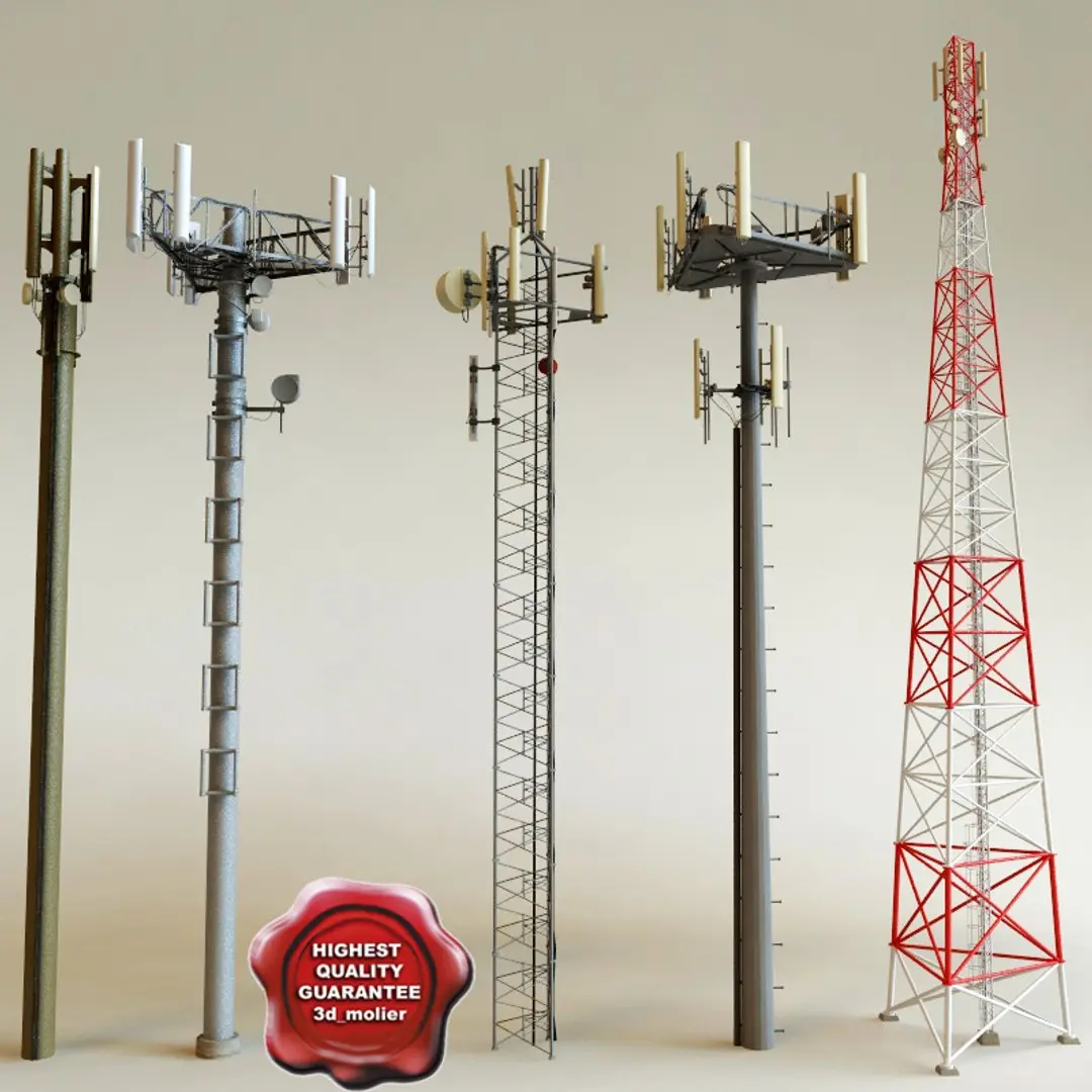 Telecommunication Towers collection 3D model