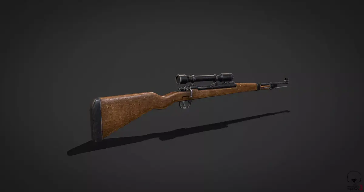 shot gun with scope  Low-poly 3D model