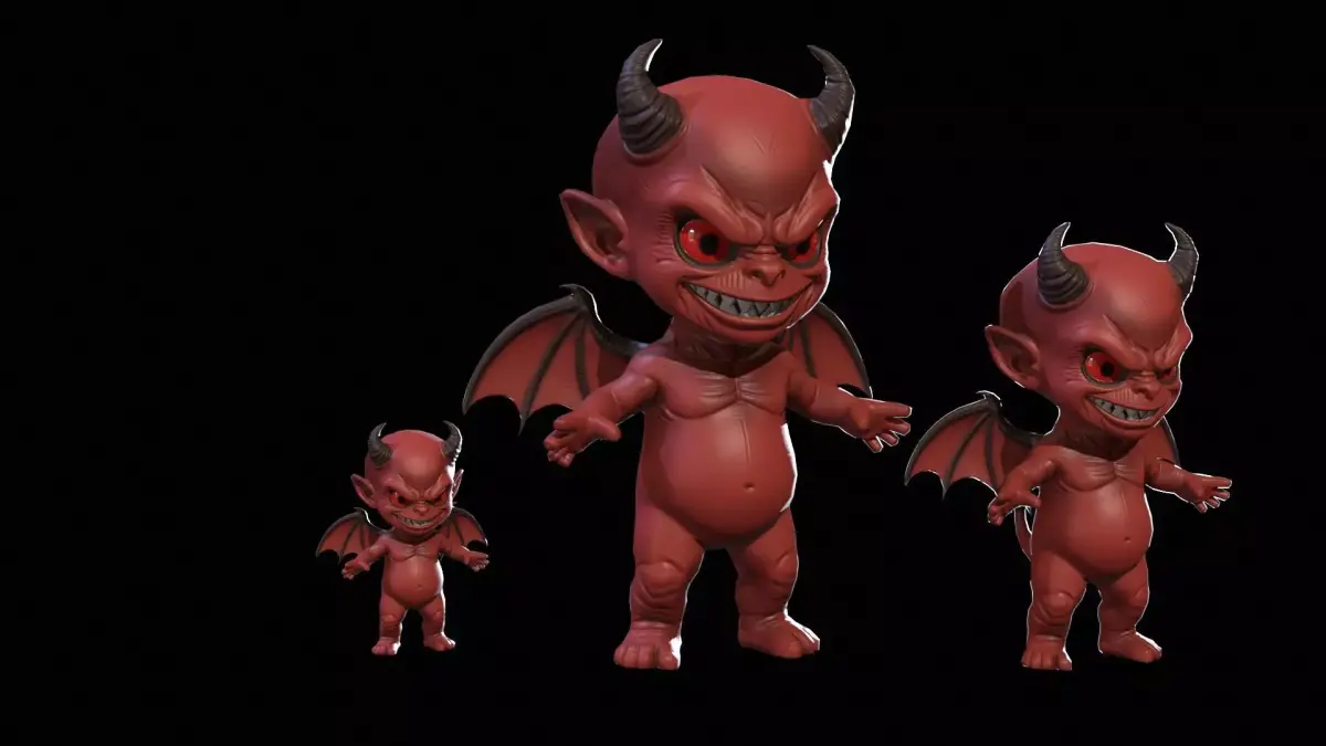 ChibiDemon1Pack1 Low-poly 3D model