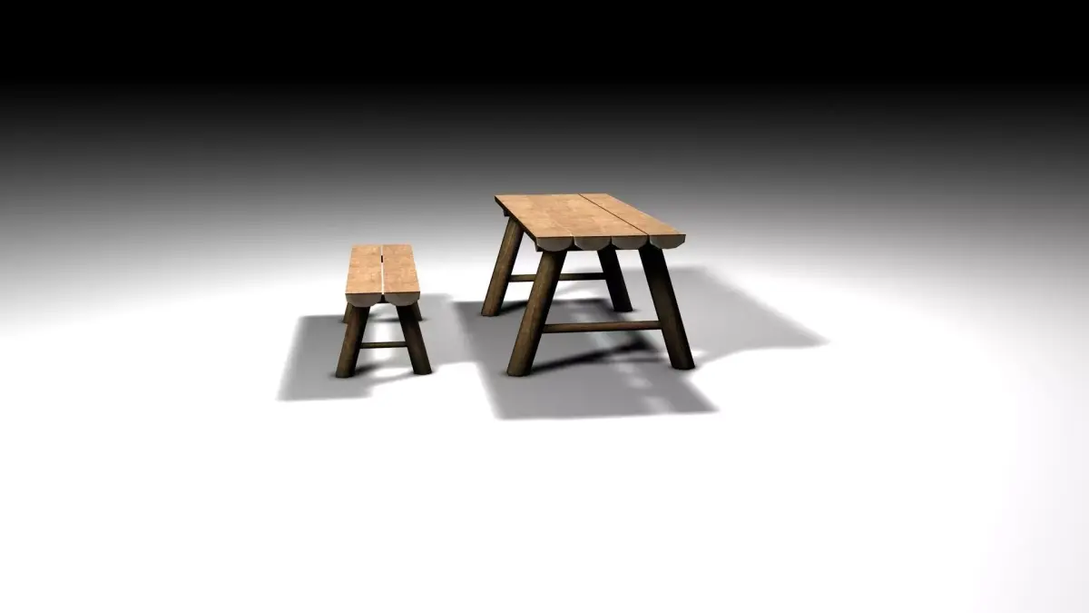Table outdoor 3D model purchase