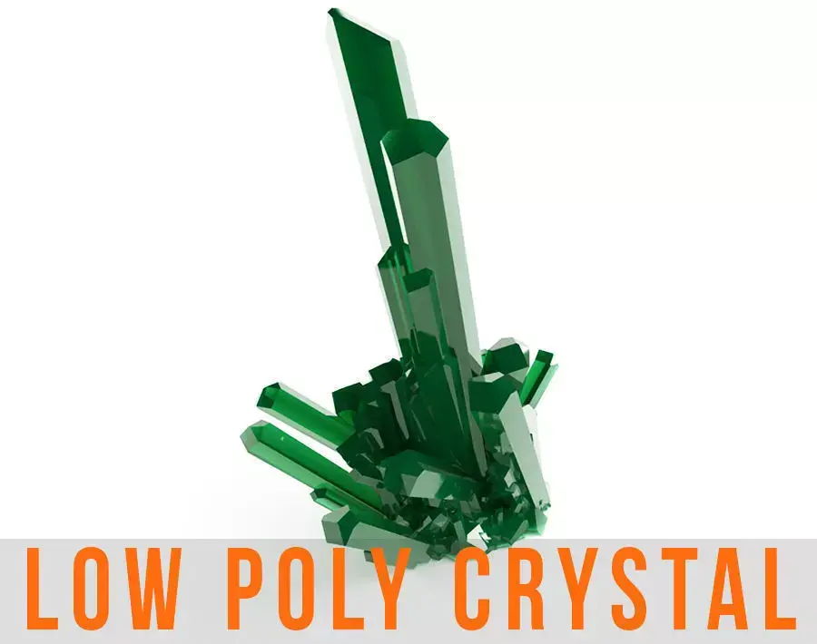 Crystal Diamond Low Poly Realistic krystal Low-poly 3D model