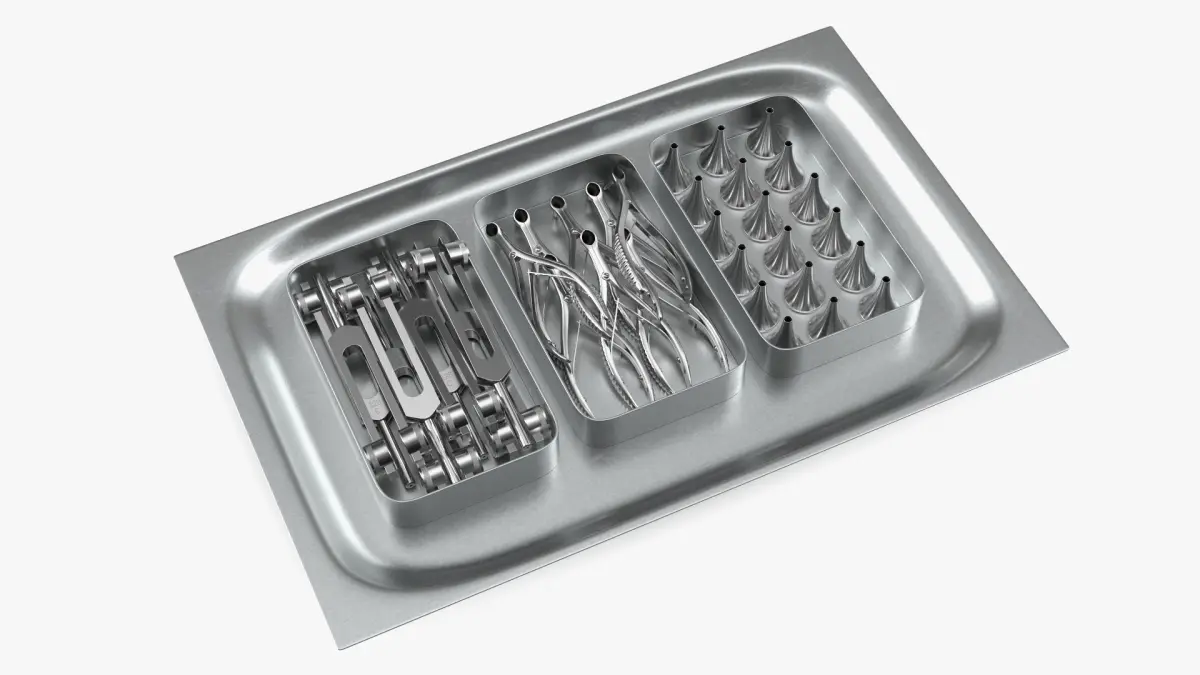 Complete ENT Instrument Kit Surgical Stainless 3D model