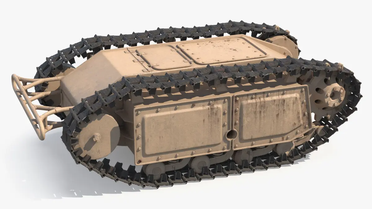 Remote Controlled Tracked Demolition Robot Sand Used 3D model