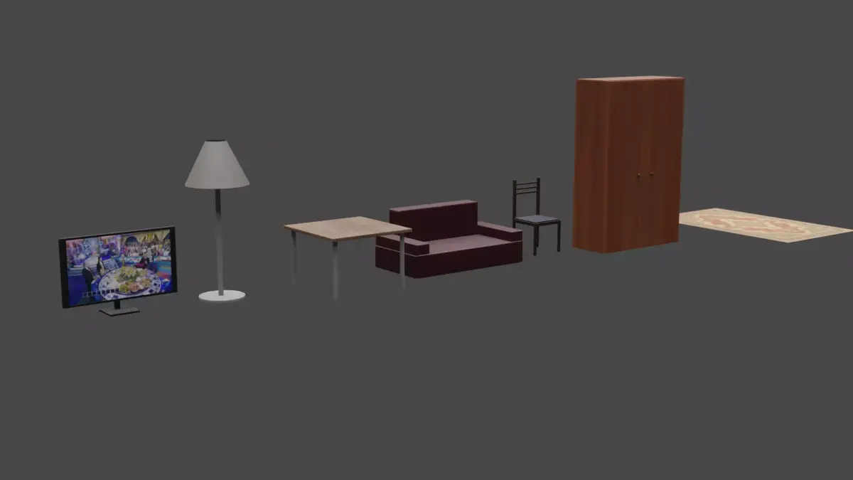 furniture asset pack Free 3D model
