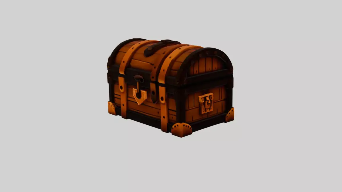 Treasure Chest Low-poly 3D model 17
