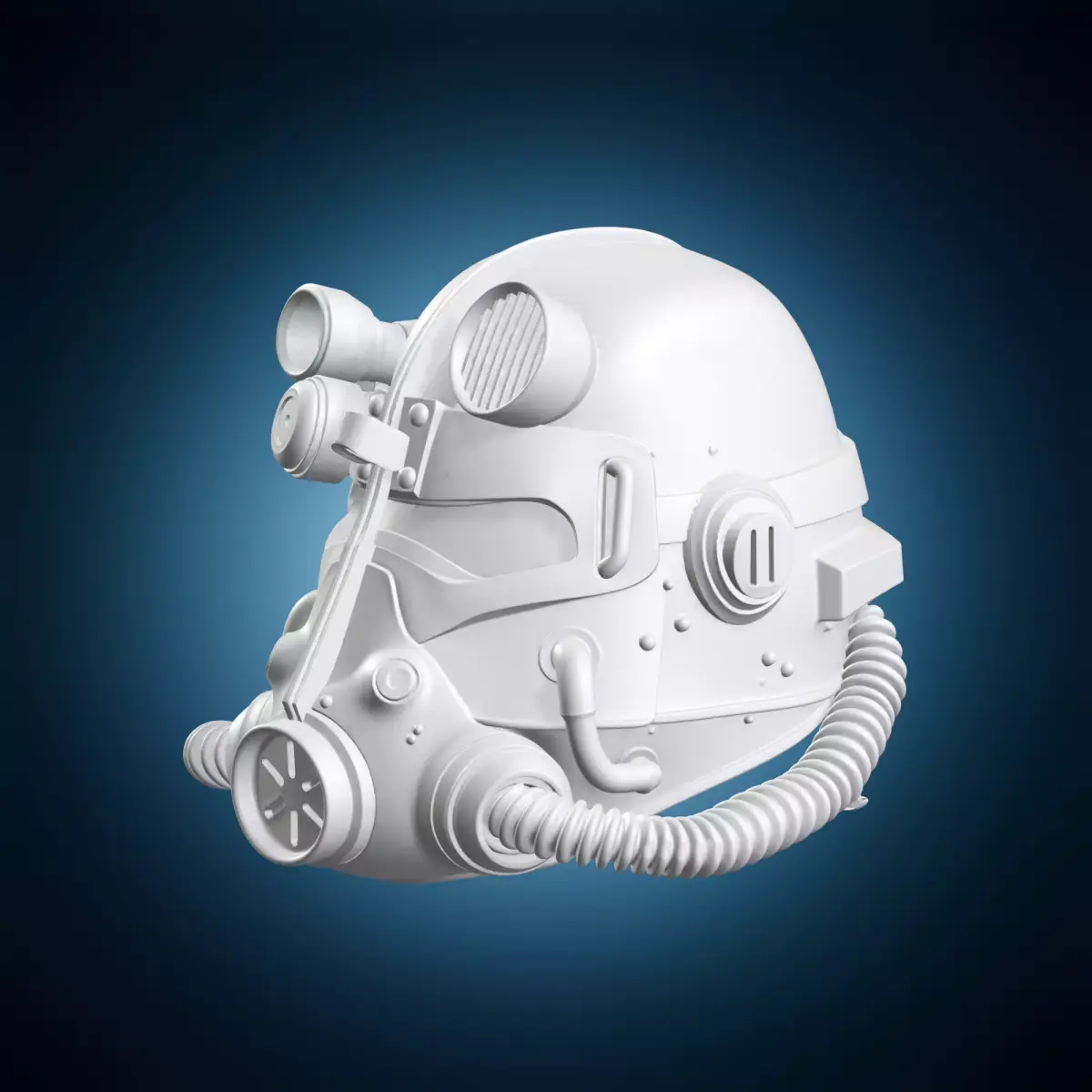 Science Fiction Armored Helmet Miniature 3D print model