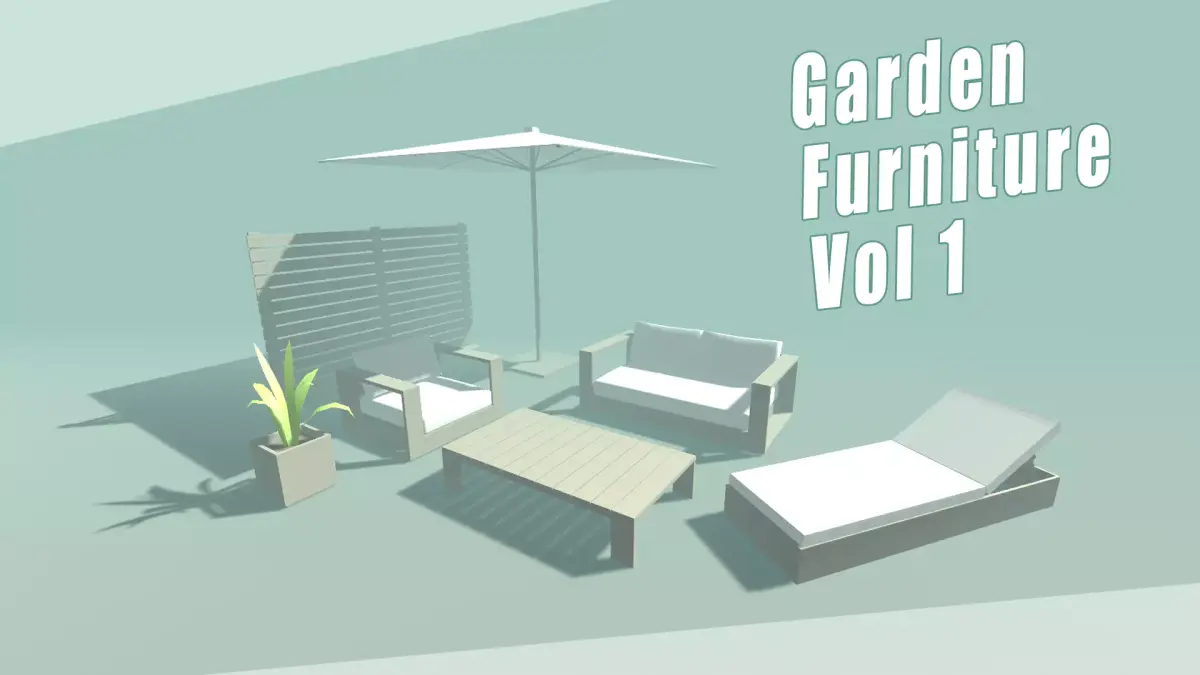Outdoor Furniture Low-poly 3D model purchase