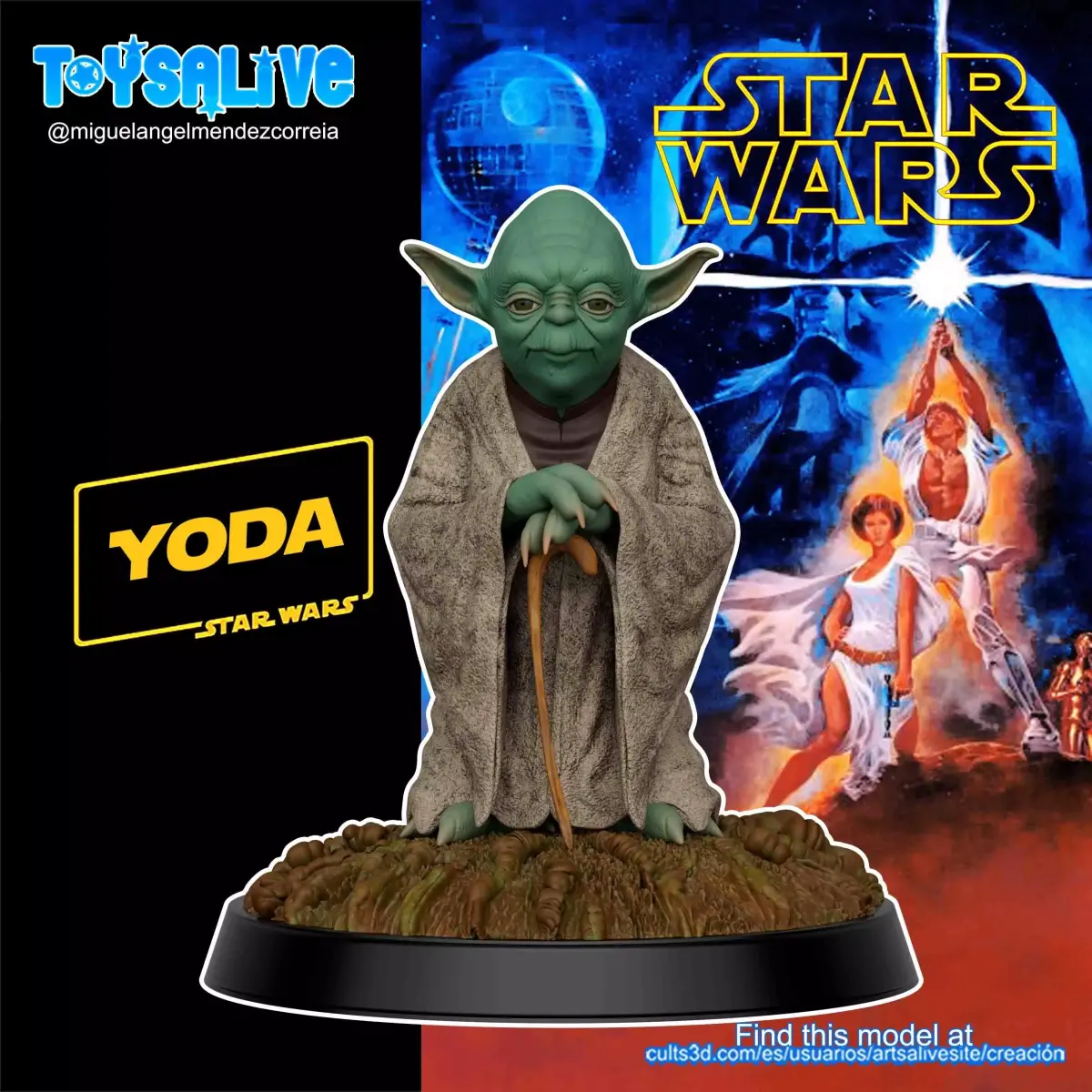 YODA MODEL FOR STL 3D PRINTIN 3D print model