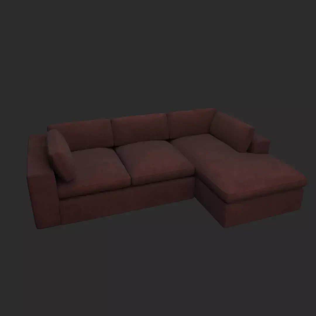 Leather sofa Free low-poly 3D model purchase