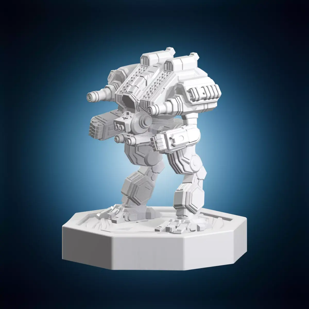 Bipedal Combat Mech Miniature 3D print model
