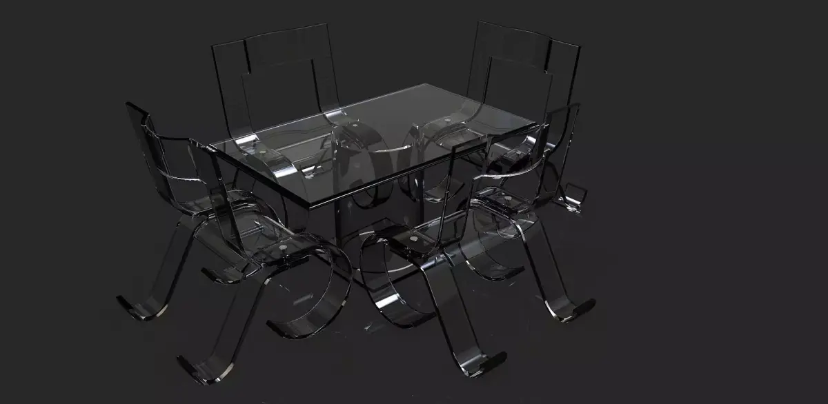 Dining table set Free 3D model buy
