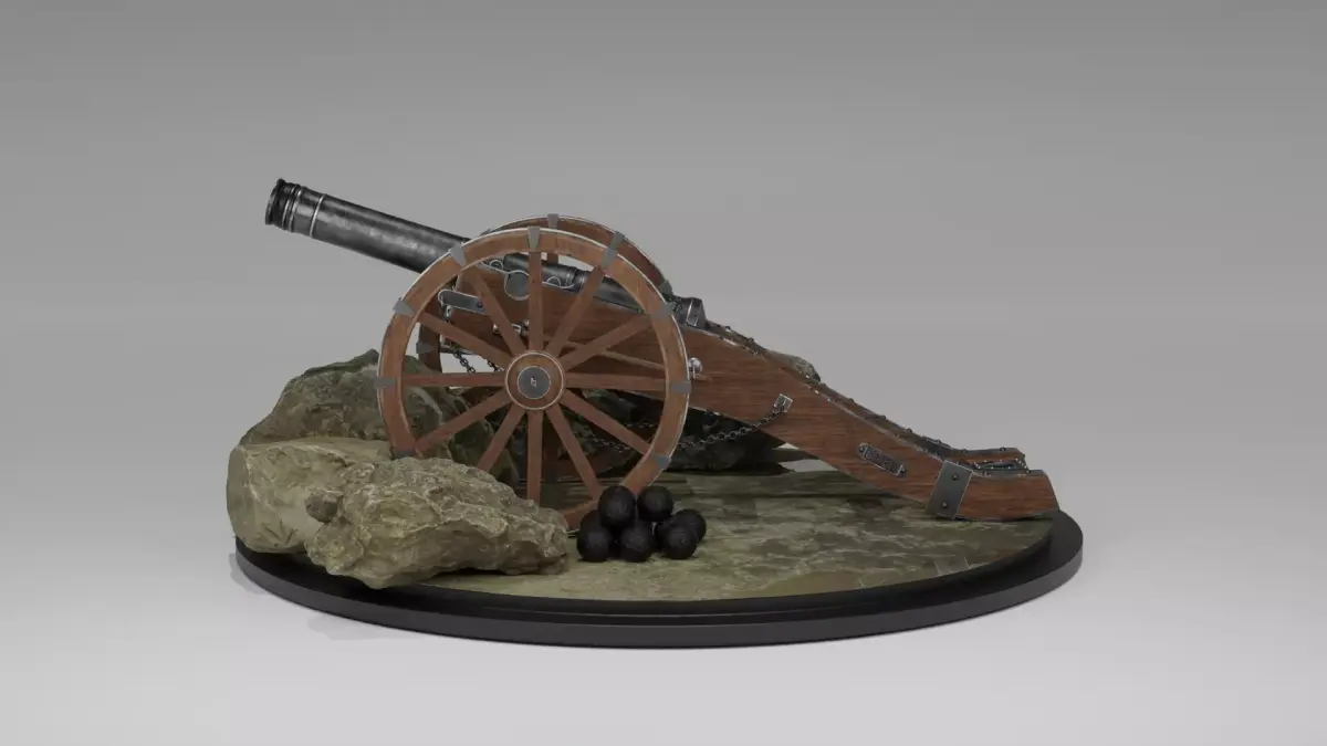 17th century  dutch signal cannon 3D model