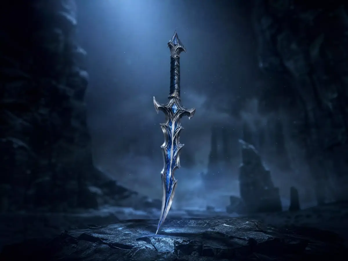 Azure Shadowfang Dagger - Game Ready Low Poly Low-poly 3D model