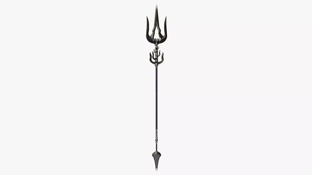 Dark Trident Low-poly 3D model