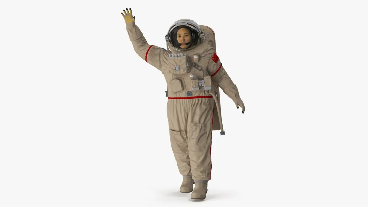 Chinese Astronaut Space Suit Haiying Rigged for Maya 3D model