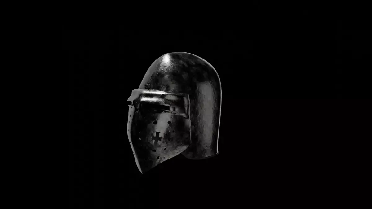Bascinet Helmet - Schweinsgesicht  3D model