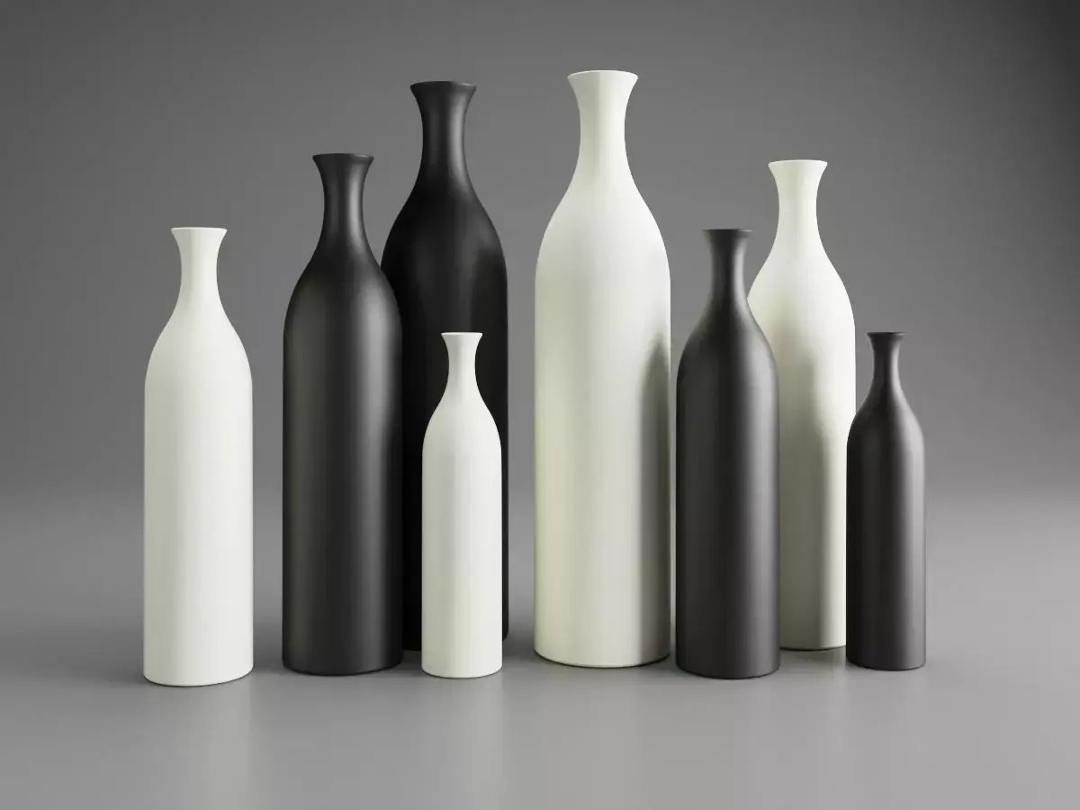 Classy Black and White Vase Free 3D model