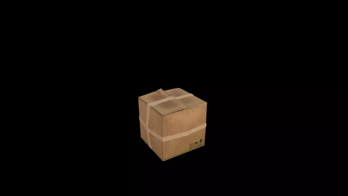 BoxLowPoly cardboard box Free low-poly 3D model