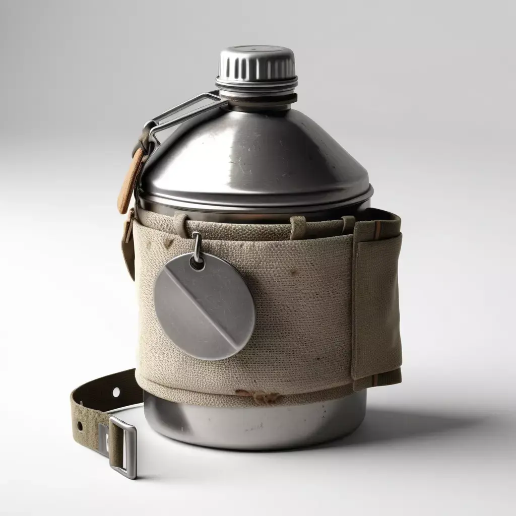 Vintage Military Canteen Bottle 3D model