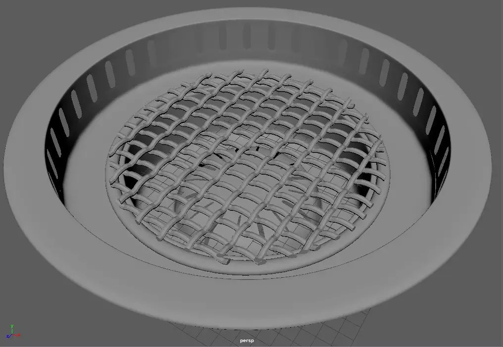 grill tray Low-poly 3D model