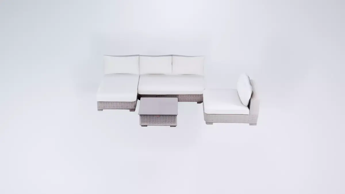 Low Poly Outdoor Lounge Set - Garden Furniture Collection 3D model