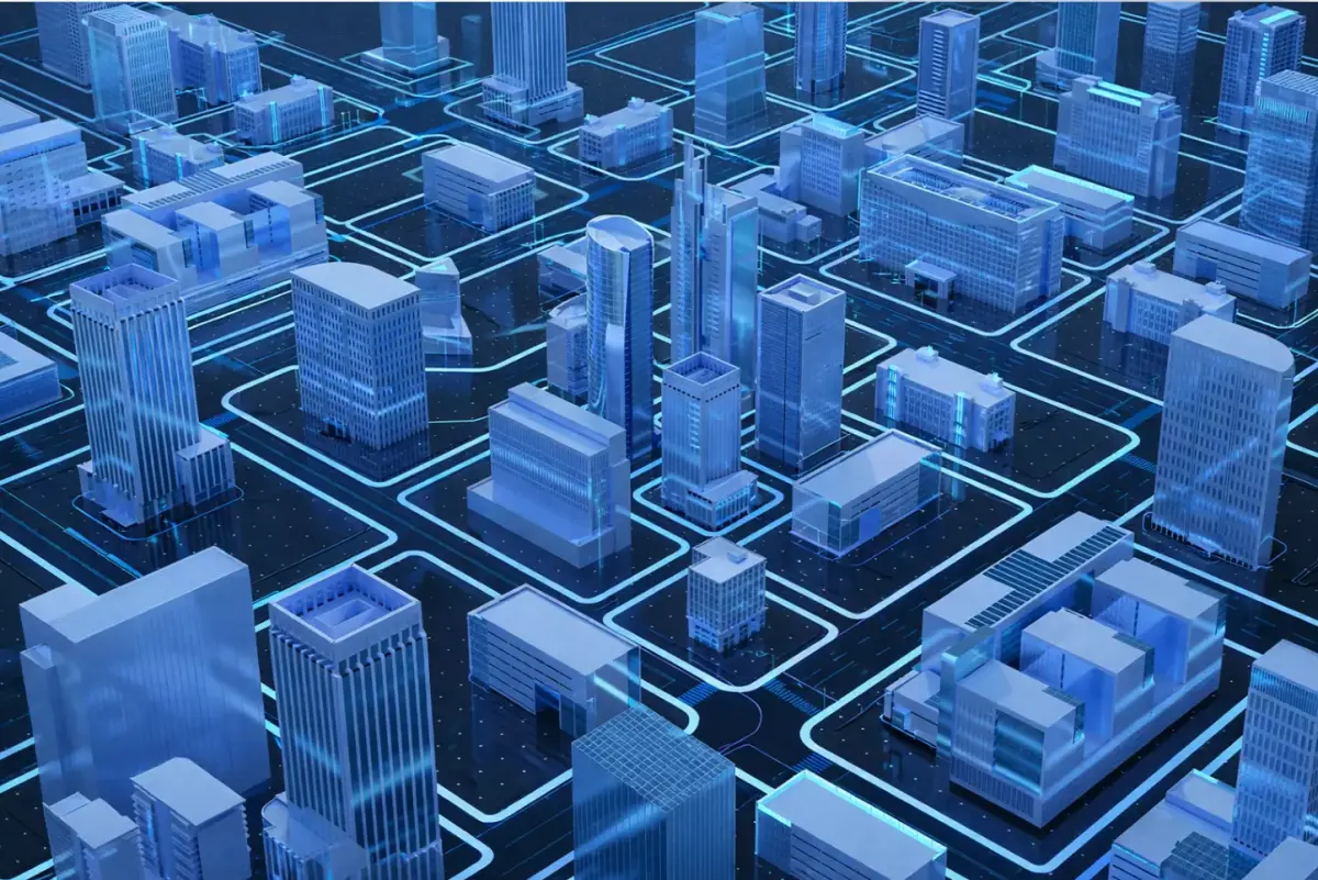 Cyberpunk Smart City Infrastructure 3D Model 3D model