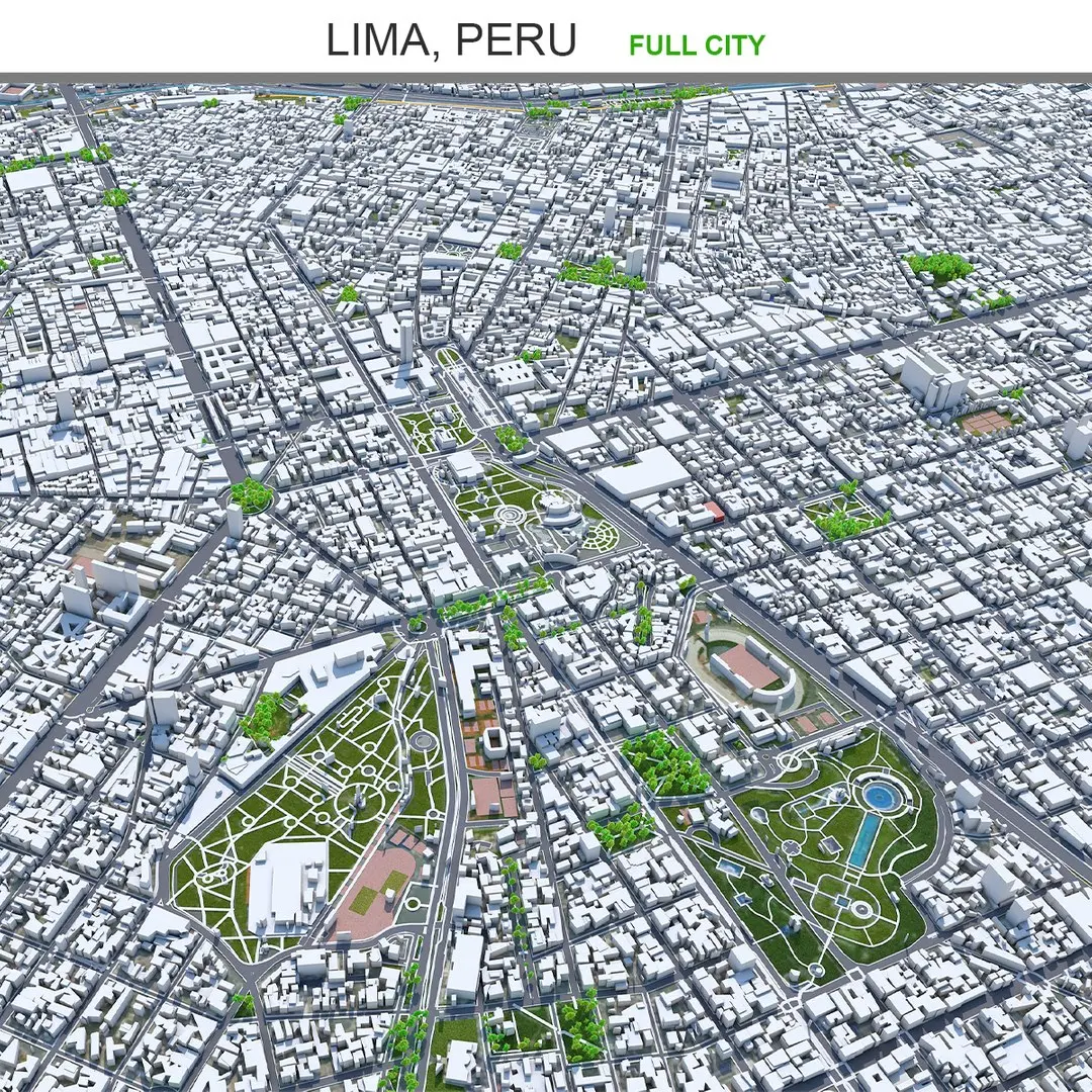 Lima City in Peru 3D model