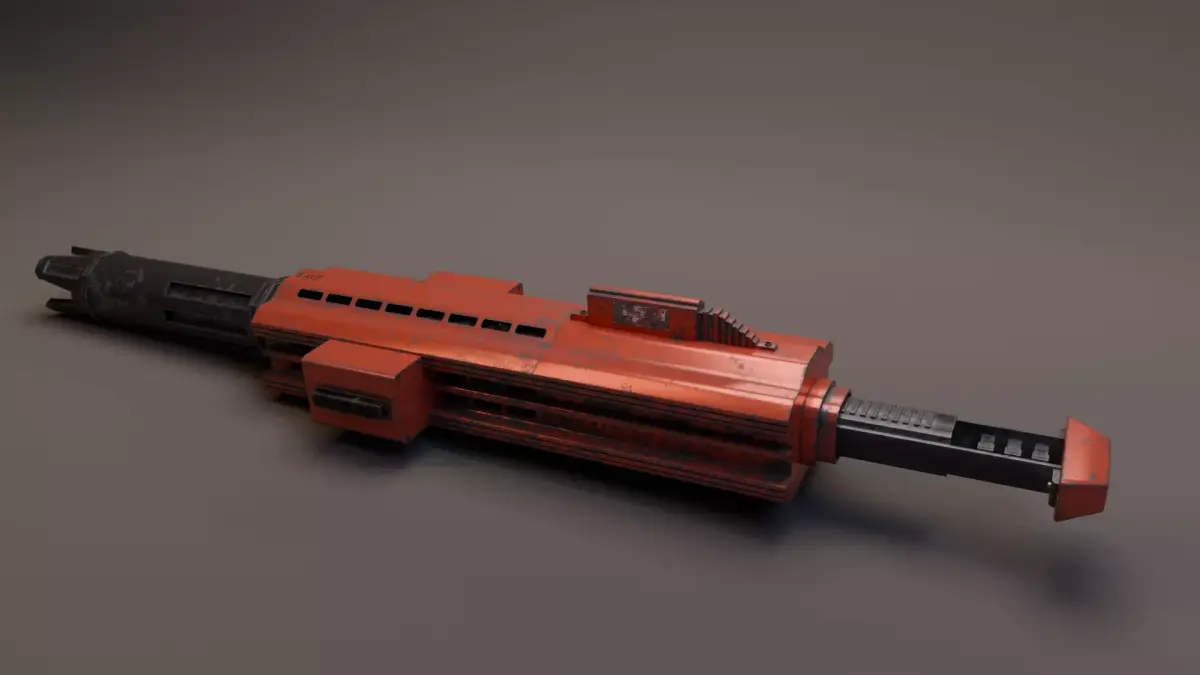 Wall-Mounted Gun 3D model