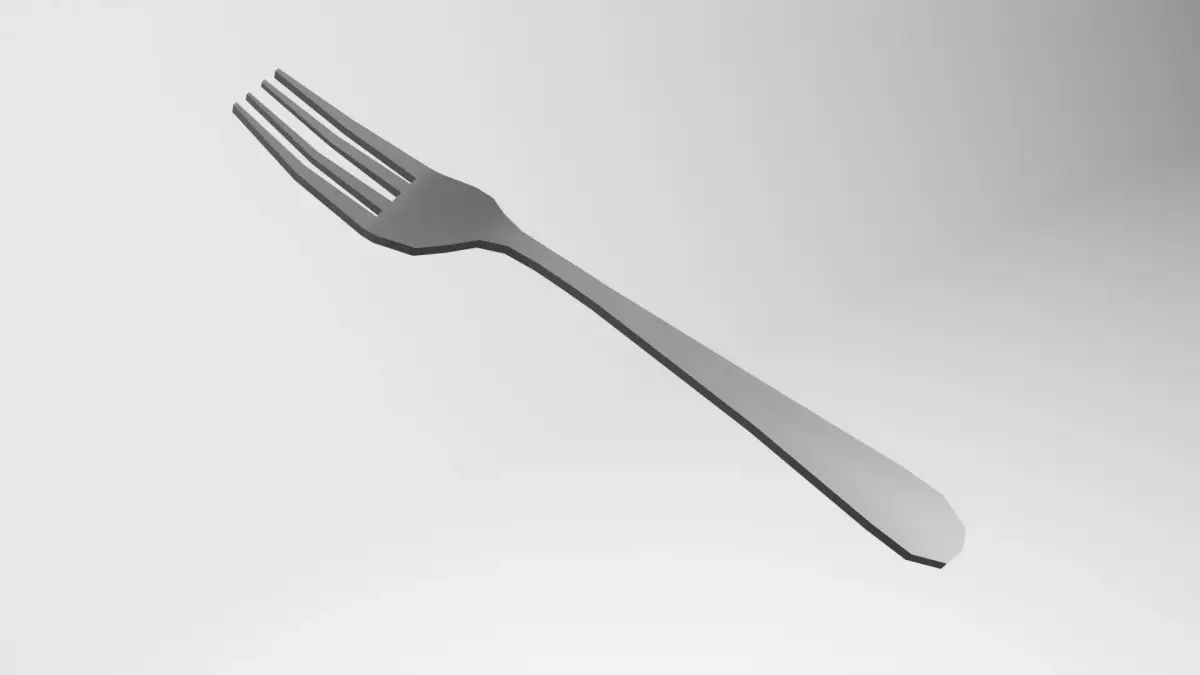 Lowpoly Fork Free low-poly 3D model