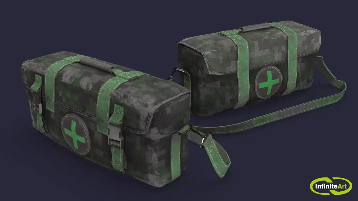 Medical Bag Low-poly 3D model