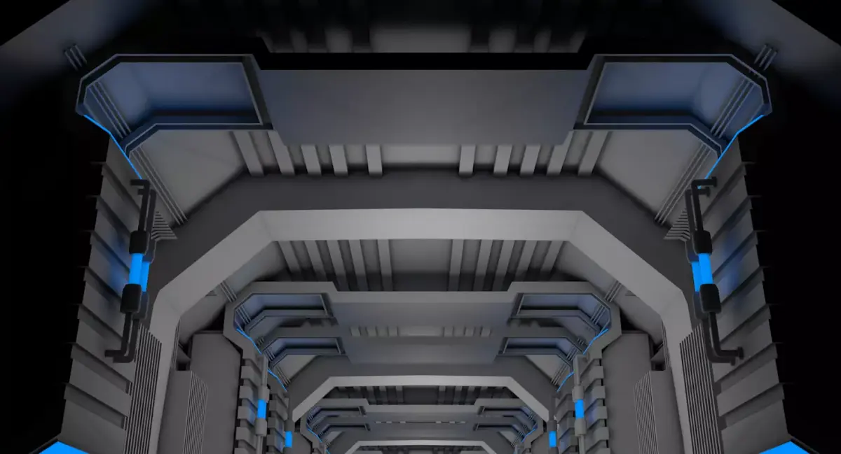 Sci Fi Corridor 3D model 170