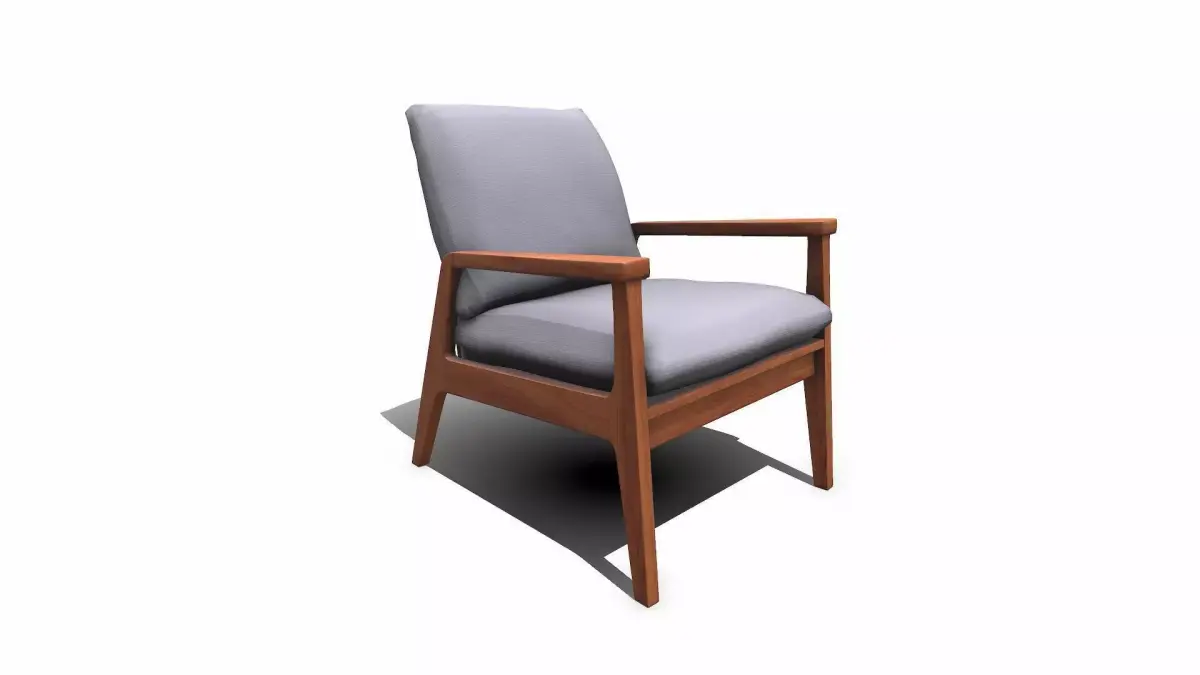 Armchair Low-poly PBR Free low-poly 3D model purchase