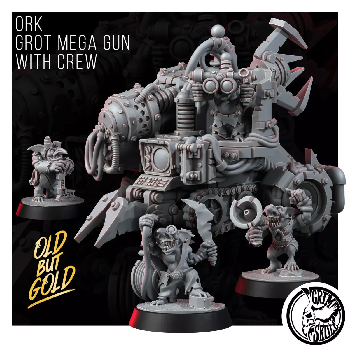 ORK GROT MEGA GUN WITH CREW 3D model