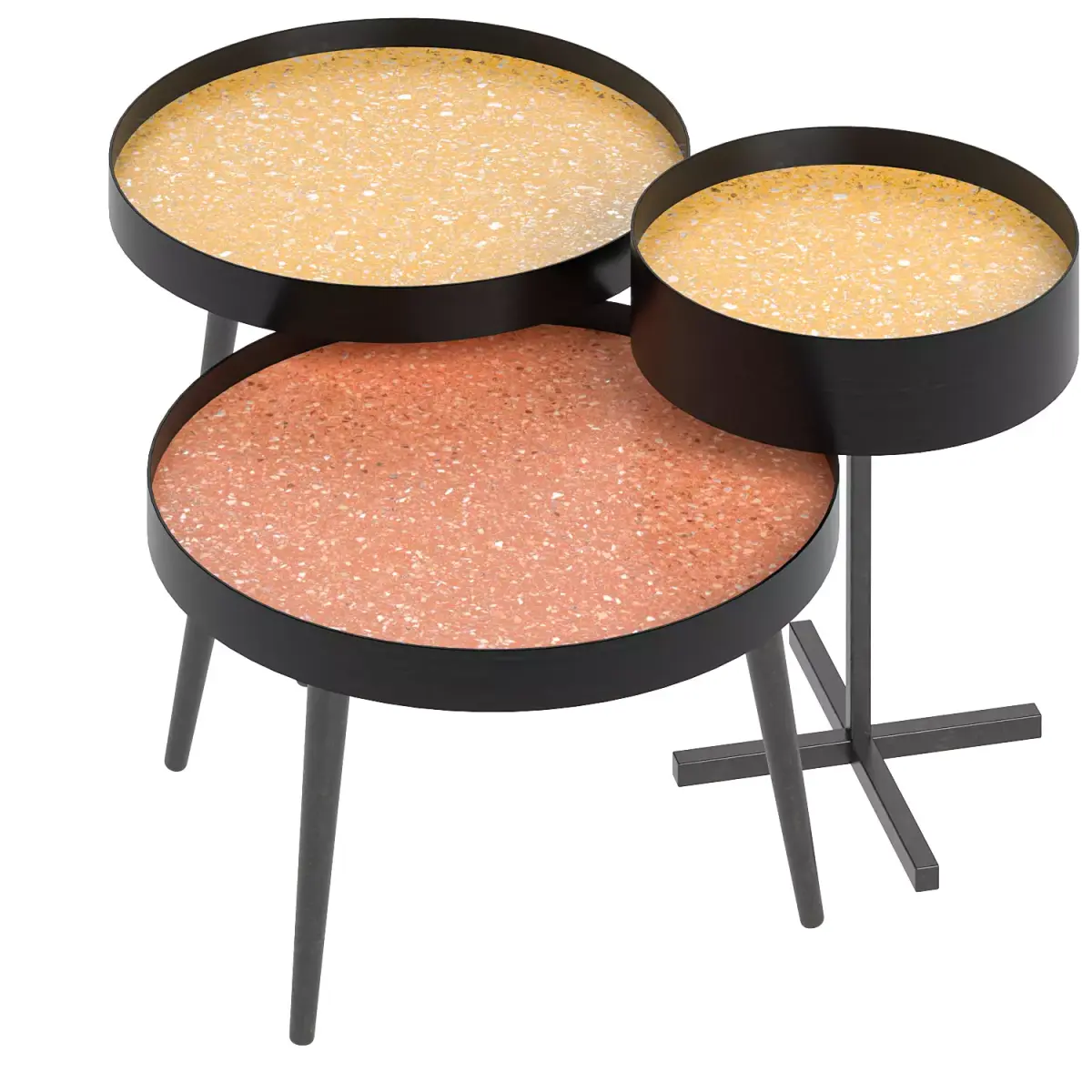 Terrazo Prism Table Set Free 3D model