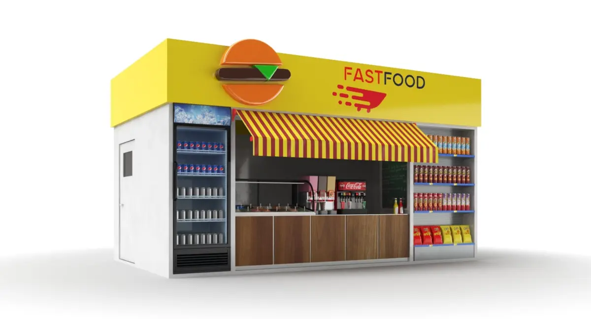 Food kiosk 3D model purchase