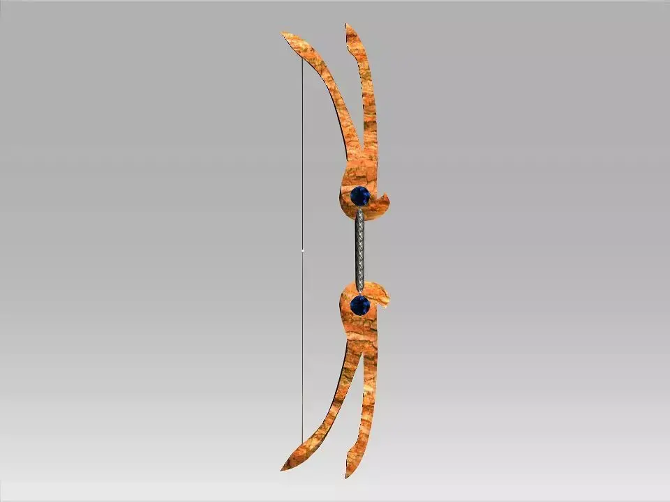Decorated Bow  Low-poly 3D model