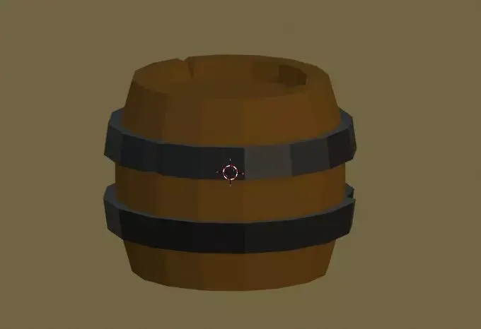 LowPoly Barrel Free low-poly 3D model