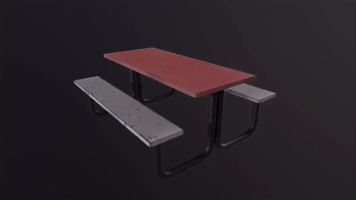 Picnic Table 3D Model Low-poly 3D model buy