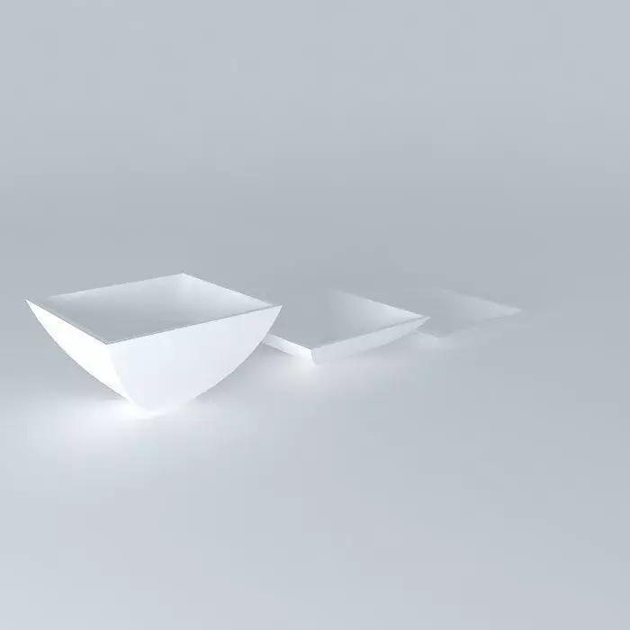 Bowls three Free 3D model