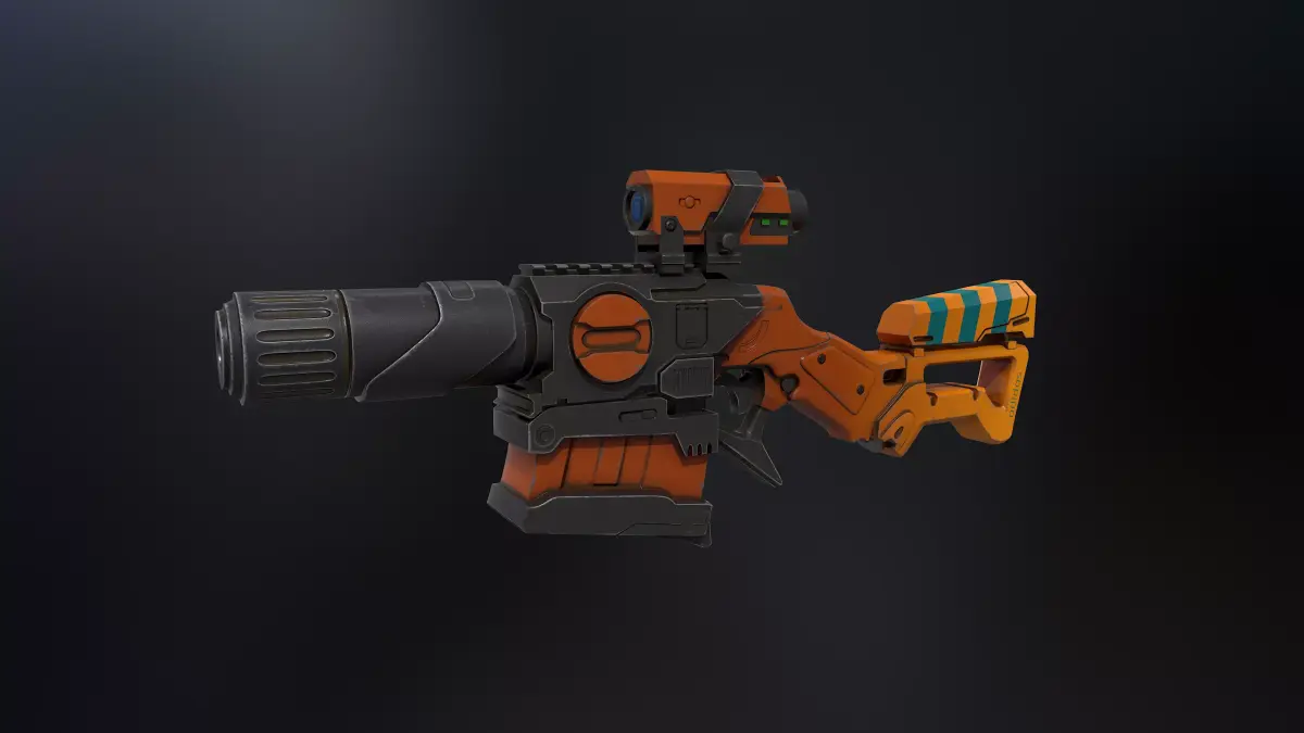 SciFI Shotgun  Low-poly 3D model