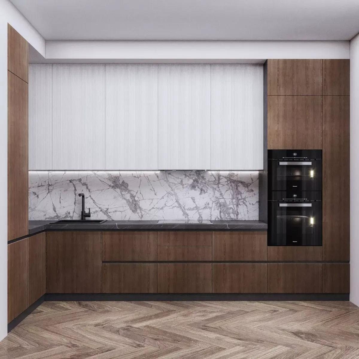 Kitchen modern 3D model 2