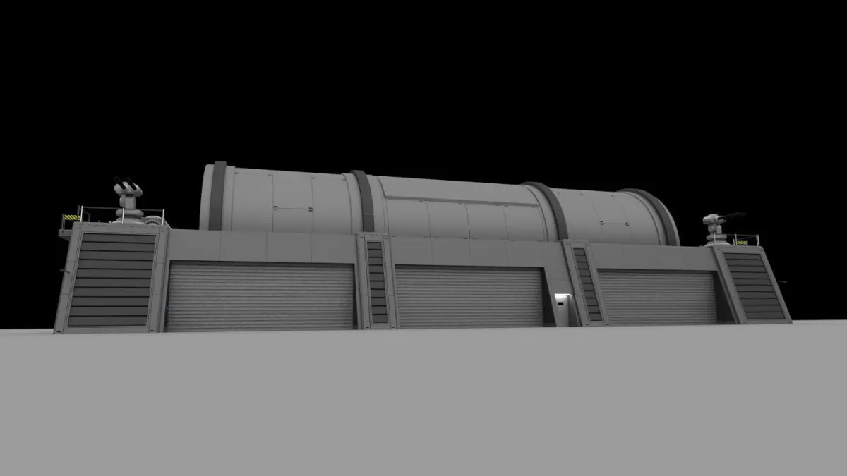 Futuristic Military Armory 3D model