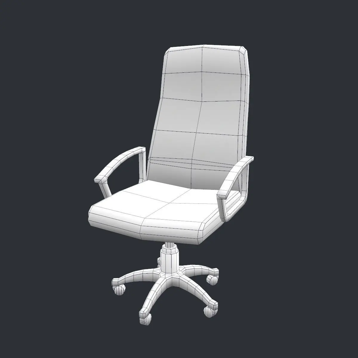 Free Office Chair Low poly model Free low-poly 3D model