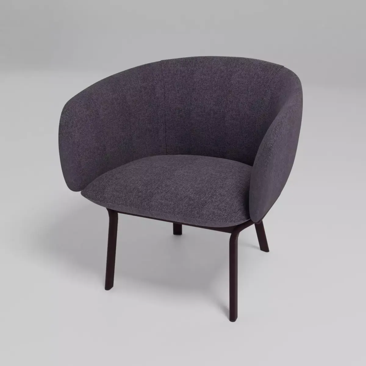 GRACE - Fabric armchair with armrests - Free 3D model