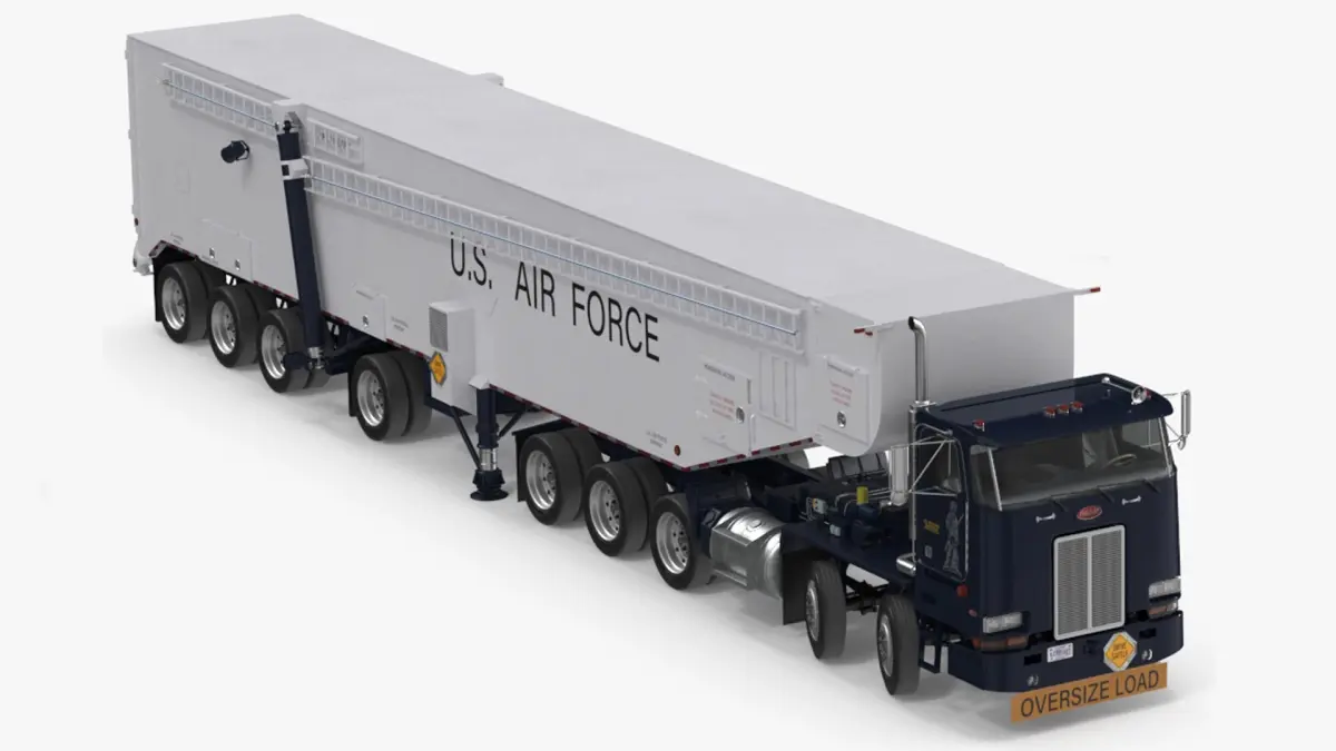 Minuteman Transporter Erector Loader Rigged for Maya 3D model