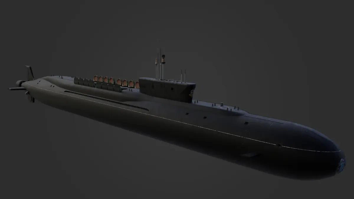 K-550 Alexander Nevsky Borei Class Submarine 3D model